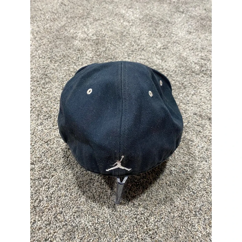 Jordan Fitted Hat Mens 7 1/8 Navy Good Jumpman Logo Flat Brim Baseball Cap